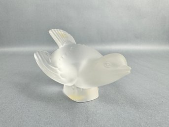 Lalique Frosted Glass Bird