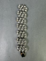 Silver Tone Rhinestone Bracelet