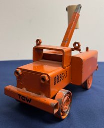 Handmade Vintage Orange Toy Tow Truck