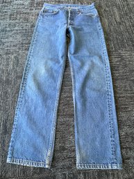 Levis Blue Jeans Button Fly Denim 501 30x31 USA MADE