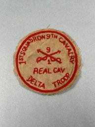 1st Squadron 9th Calvary Delta Troop  Patch