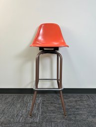 MCM Molded Fiberglass Swivel Bar Stool