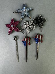 Colorful Rhinestone Hair Clips