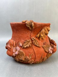 Sunny Bunnies Terra Cotta Planter Signed By June Sears.