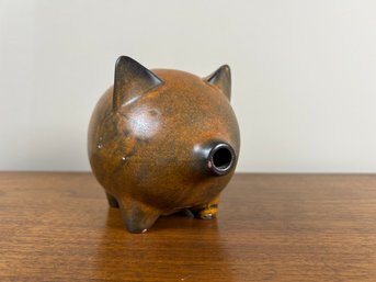 Heisterholz Keramik Pottery Piggy Bank With Key