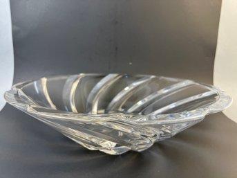 Lead Crystal Cut Glass Serving Bowl.