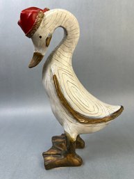 Christmas Duck Of Resin.