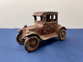 Vintage Red Cast Iron Toy Car