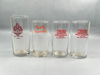 Lot Of 4 Vintage Reno Casino Glasses