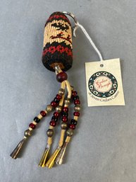 Woven Makah Native Cedar Key Ring.
