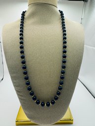 String Of Navy Beads By Monet