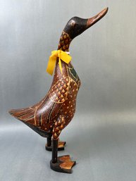 Hand Carved And Painted Duck By Istana.