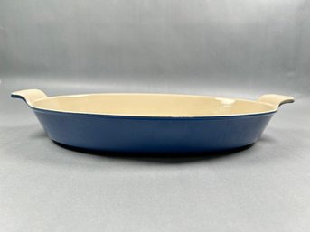 Blue Le Creuset Oval Cast Iron Dish