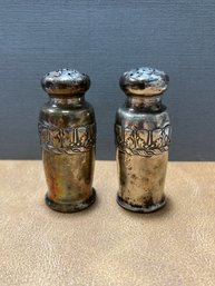 Sterling Monogrammed Salt & Pepper Shakers