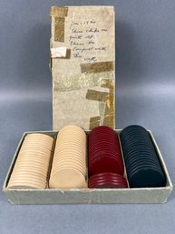 Vintage Clay Poker Chips.