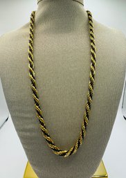 Trifari Black And Gold Tone Necklace