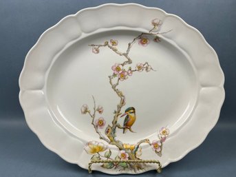 Vintage Marlborough English China Platter With A Kingfisher.