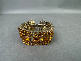 Amber Rhinestone Bracelet