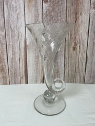 Large Crystal Clear Deco Style Vase *local Pickup Only*