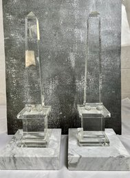 WSH Large Obelisk With Marble Stands