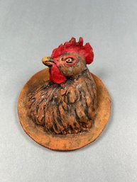 Studio Pottery Rooster Wall Hanging