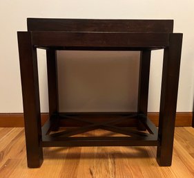 Ebony Stain Wood Tray End Table (#1)