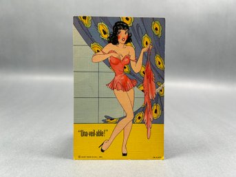 Vintage Lady Linen Postcard