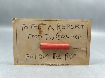 To Get A Report From This Cracker Postcard