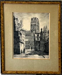 Vintage Pencil Signed Etching Framed *local Pick Up Only*