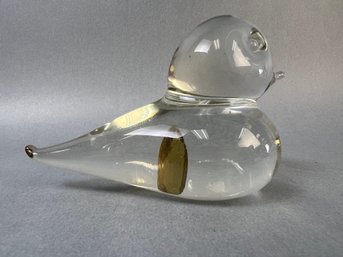 Vintage Reijmyre Sweden Blown Glass Bird.