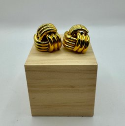 Gold Tone Knot Earrings