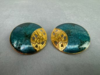 Berebi-  Gold Tone Pierced Earrings