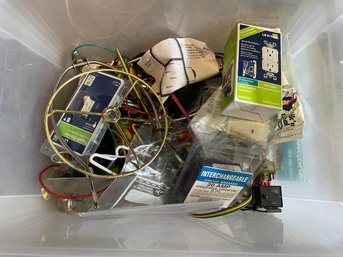 Medium Bin Of Electrical Hardware & Wiring *Local Pick-up Only*