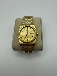 Seiko Gold Tone Expandable Bracelet Watch