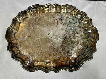Large Wes Blackinton Footed Silverplate Tray