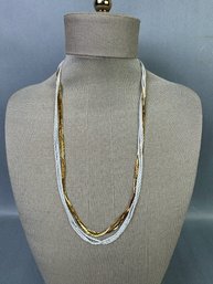 Napier Gold Tone & White Necklace