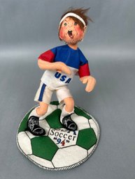 Vintage USA Annalee Soccer Player Figurine