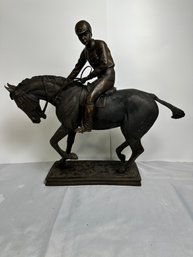 Bronze Isidore Bonheur Style Horse & Jockey