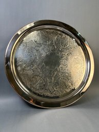 Large Silver Plate Platter By Sheffield.