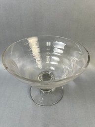 Etched Glass Compote.