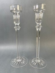 Pair Of Rogaska Crystal Candlesticks.