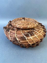 Jacquelyn Smith Hand Made Pine Needle Basket.