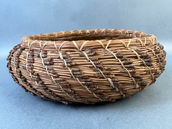 Hand Made Pine Needle Tulare Basket. Local Pickup