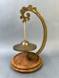 Tibetan Collection Chime Of Compassion Tingsha On Pedestal.