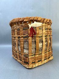 Mary Lou Slaughter Master Duwamish Basket Weaver Salmon Spawning Basket