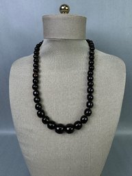 Black Beaded Necklace