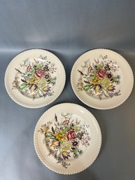 3 Johnson Brothers Windsor Ware - Garden Bouquet Salad Plates