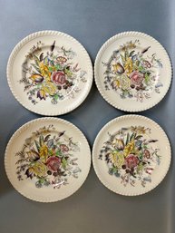 4 Johnson Brothers Windsor Ware - Garden Bouquet Salad Plates