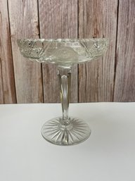 Crystal Compote With Rose Detail *Local Pick-Up Only*