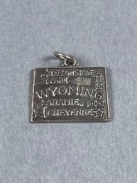 Sterling Silver State Charm - Wyoming